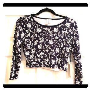 Navy forever 21 crop